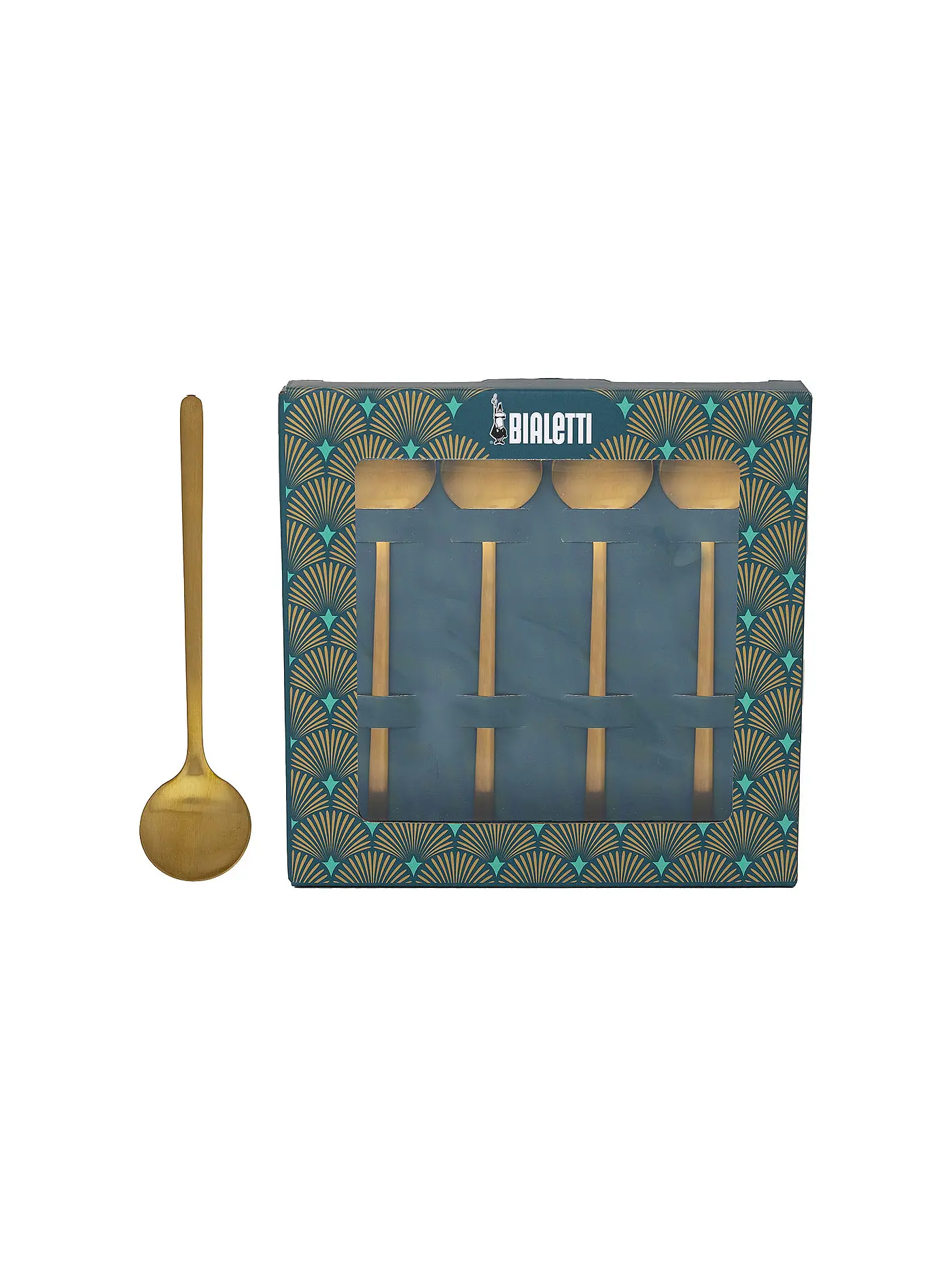 BIALETTI | Kaffeelöffel 4-er Set DECO GLAMOUR Gold | 